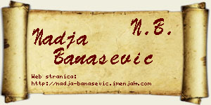 Nadja Banašević vizit kartica